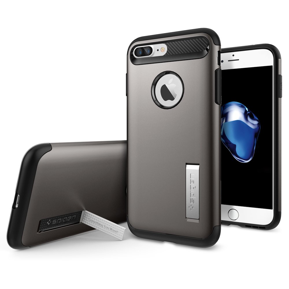 Apple iPhone 7 Plus 256GB & Spigen ケース Spigen Slim Armor Works with Apple iPhone 7 Plus Case (2016